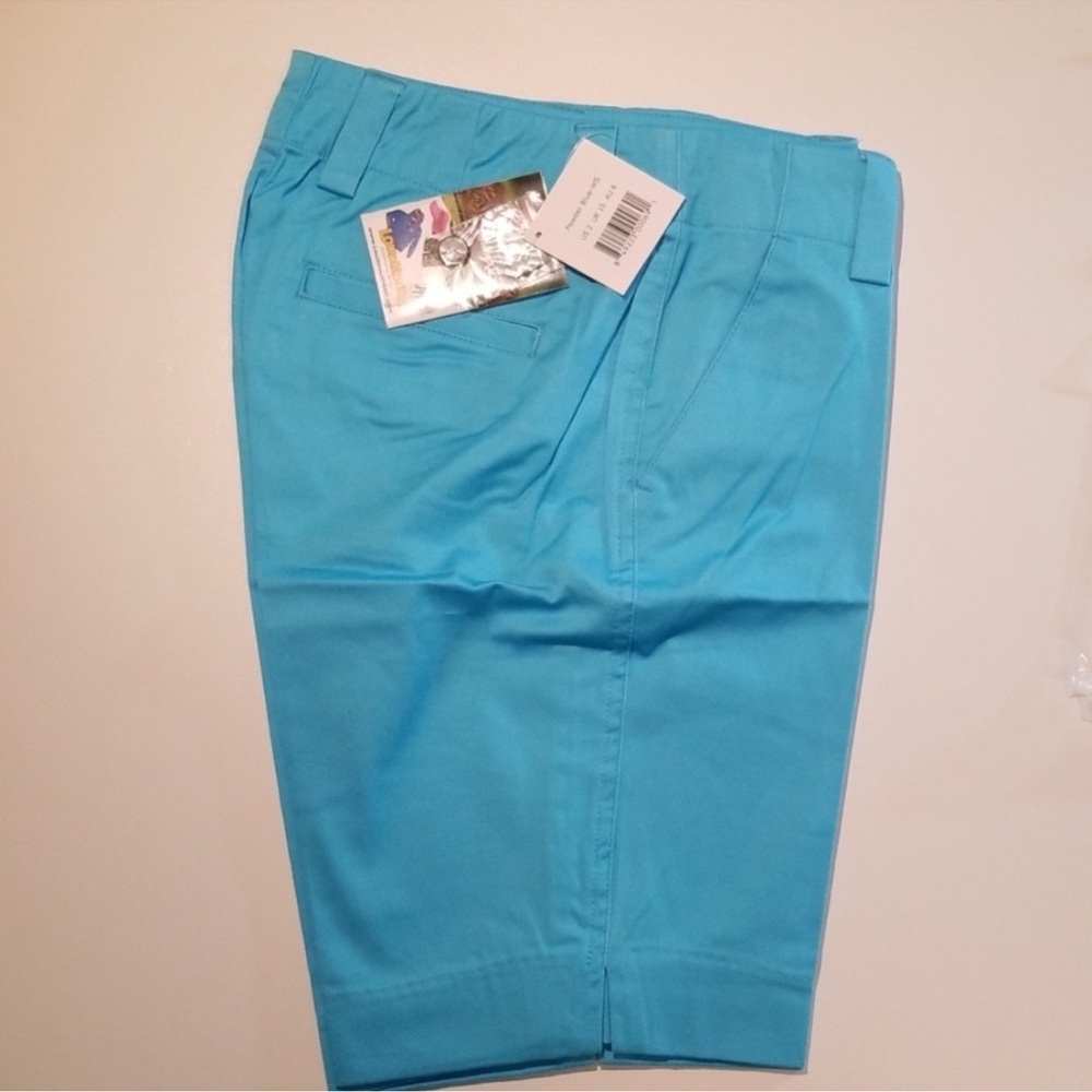 Loudmouth Golf ladies shorts - Powder Blue - Picture 6 of 9
